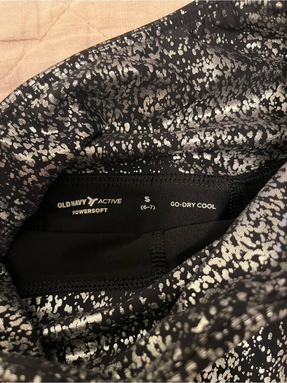 Old Navy Active Girls' Silver and Black Skort and Crop Top Set